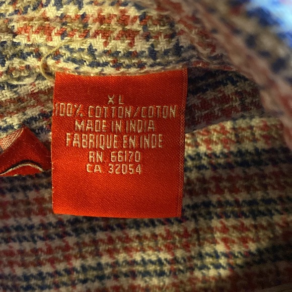 Summit Button Down Shirt Blue And Red Size XL Cotton - Picture 5 of 5